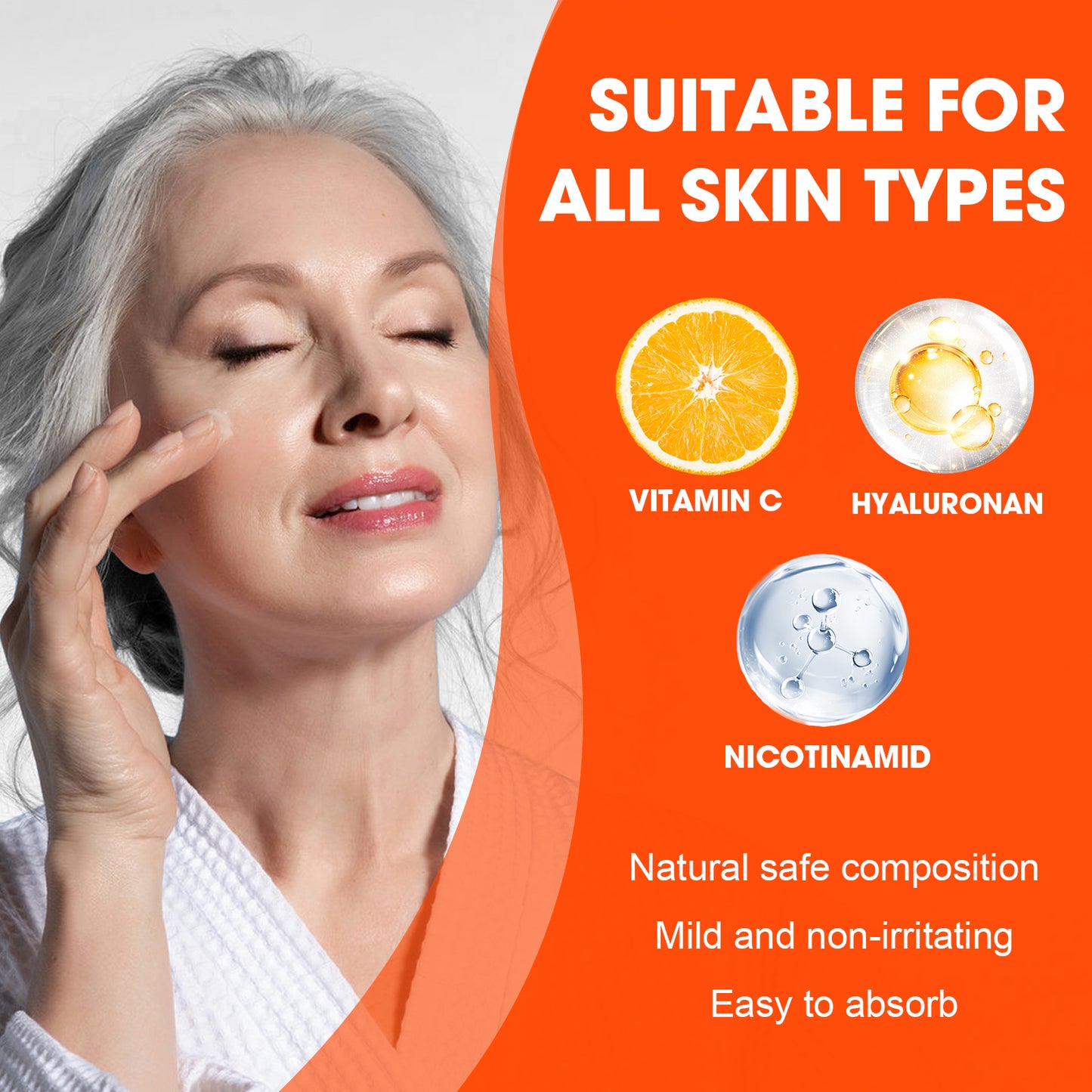 SELIRXY Vitamin C Serum for Face, Skin Care Anti Aging Serum, Remedy for Dark Spots Correcting Glow Serum, Even Skin Tone, Eye Area, Fine Lines & Wrinkles, 1 Fl Oz