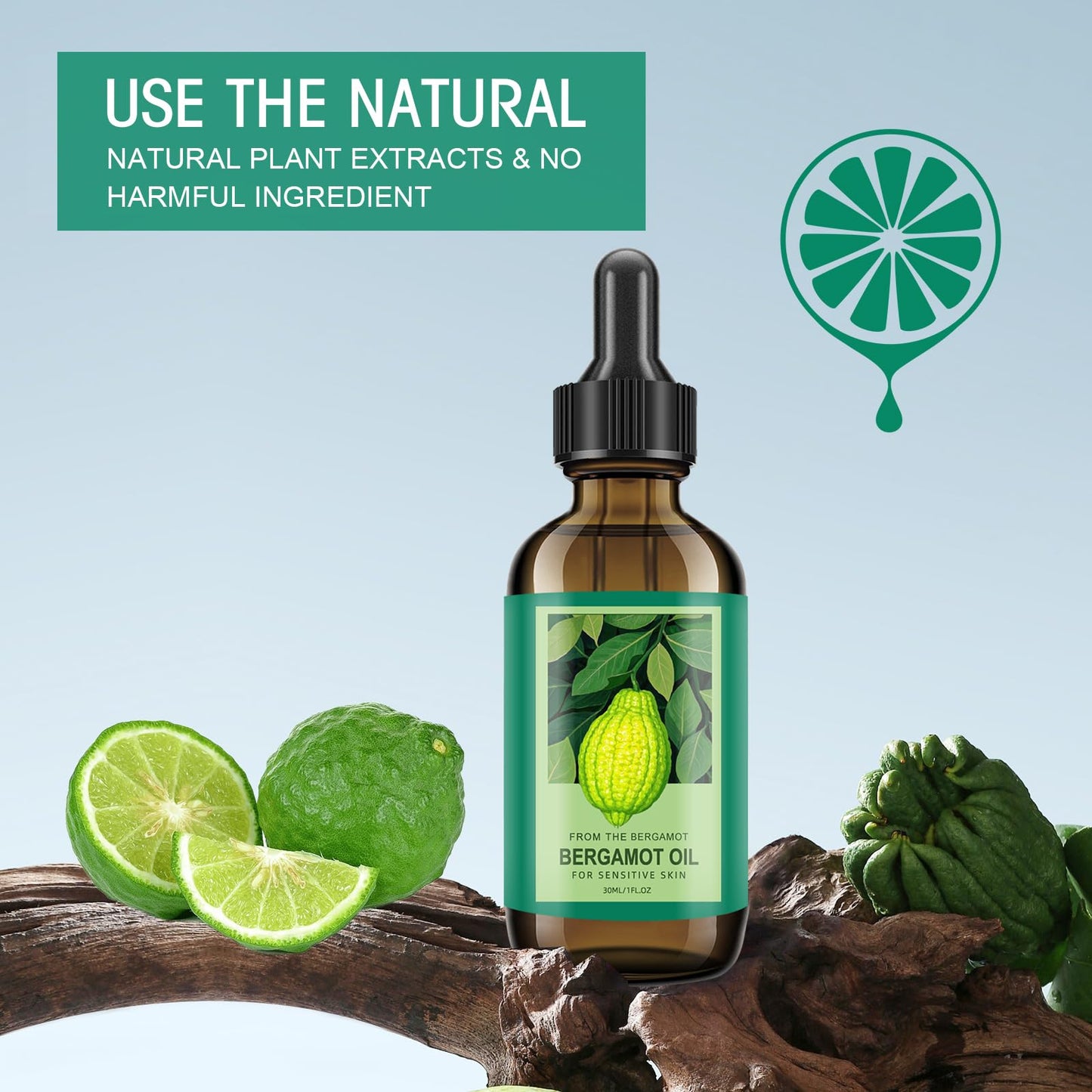 Bergamot Essential Oil for Skin - 100% Natural Bergamot Oil for Anti-Aging, Moisturizing, Wrinkle Reduction, & Skin Firming | Perfect Natural Skin Moisturizer (1 Fl Oz)
