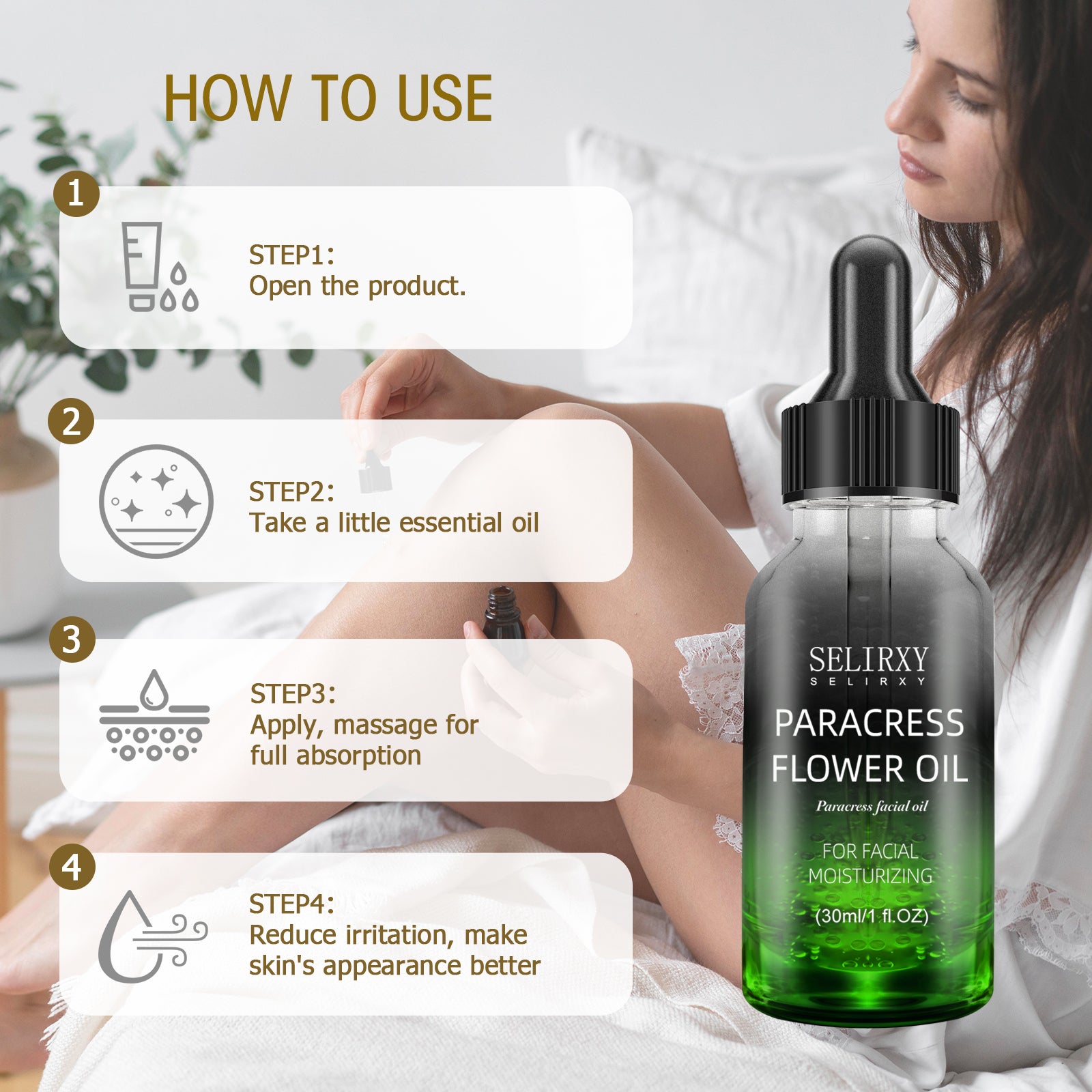 Paracress Facial Oil - 100% Natural Helichrysum Essential Oil