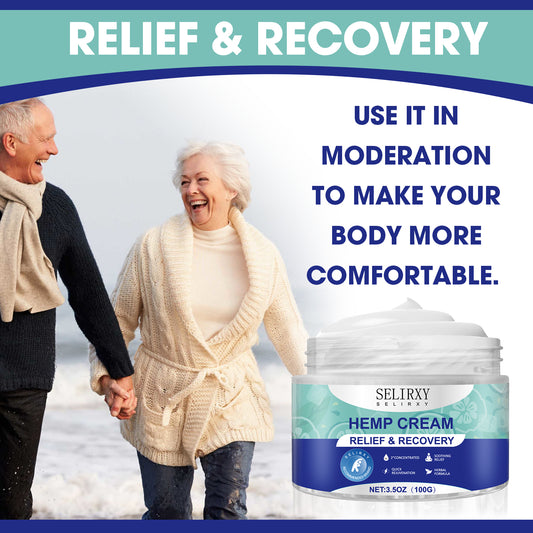 SELIRXY Natural Pain Relief Cream for Back, Knees, Neck, Foot, Fingers, Plantar Fasciitis Relief, Arthritis Cream Arthritis Pain Reliever, Plant Extracts - Mineral Oil, Glycerin, isopropyl Myristate, oenothera for More Soothing -3.5 Oz