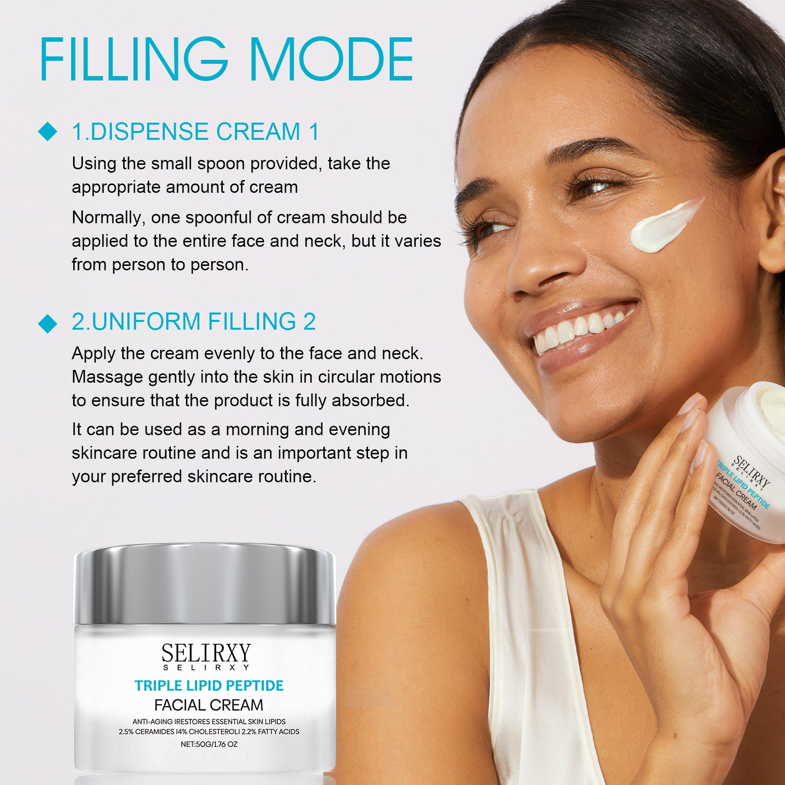 ★マトリキシル＆アルジルリン＆シンエイク★3Dリフトクリーム SELIRXY Triple Lipid Peptide Cream for Anti-Aging, Restores