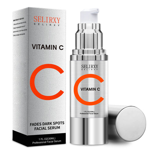 SELIRXY Vitamin C Serum for Face, Skin Care Anti Aging Serum, Remedy for Dark Spots Correcting Glow Serum, Even Skin Tone, Eye Area, Fine Lines & Wrinkles, 1 Fl Oz