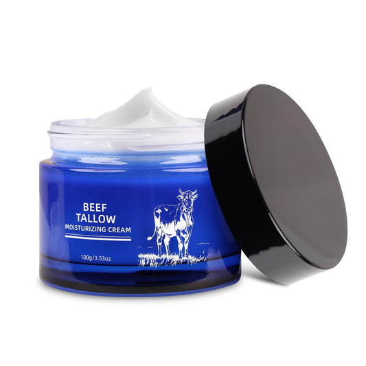Beef Tallow for Skin, Whipped Organic Grass-Fed Beef Tallow Cream for Face & Body, Tallow Face Moisturizer, For Dry Skin